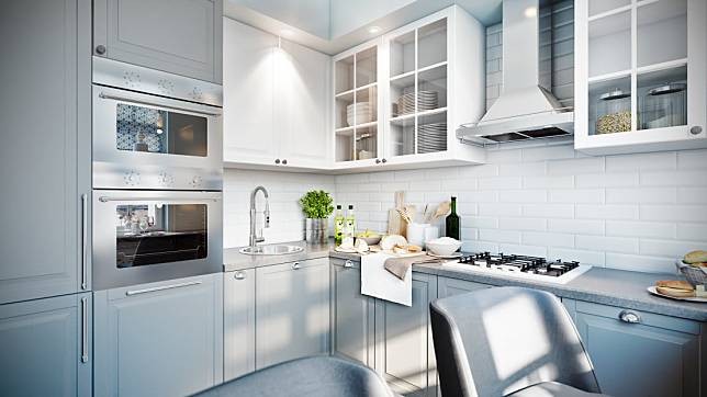 L型廚房設計示意圖